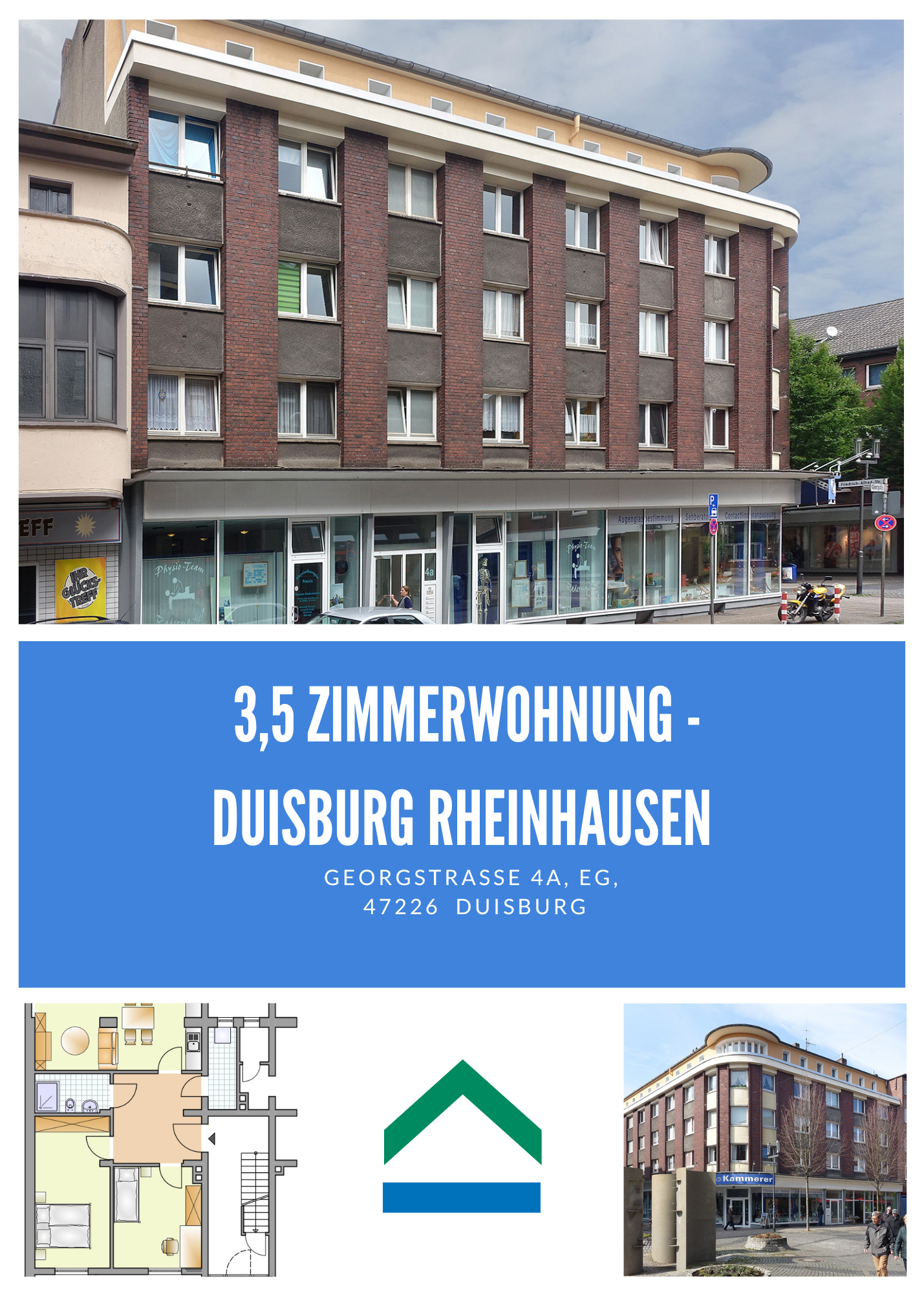 Modernisierte Wohnung in belebter Lage, 47226 Duisburg, Erdgeschosswohnung