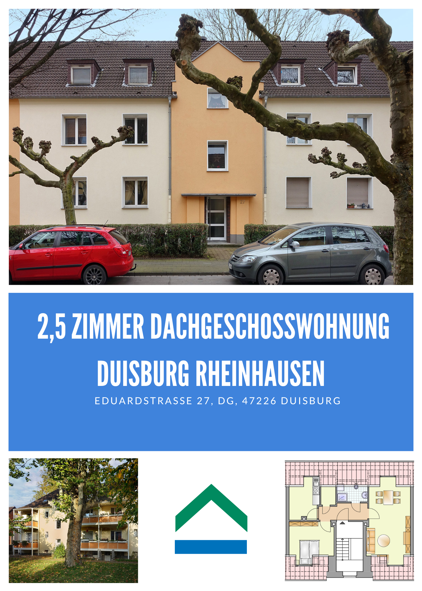2,5 Zimmer Dachgeschosswohnung – Duisburg Rheinhausen, 47226 Duisburg, Dachgeschosswohnung