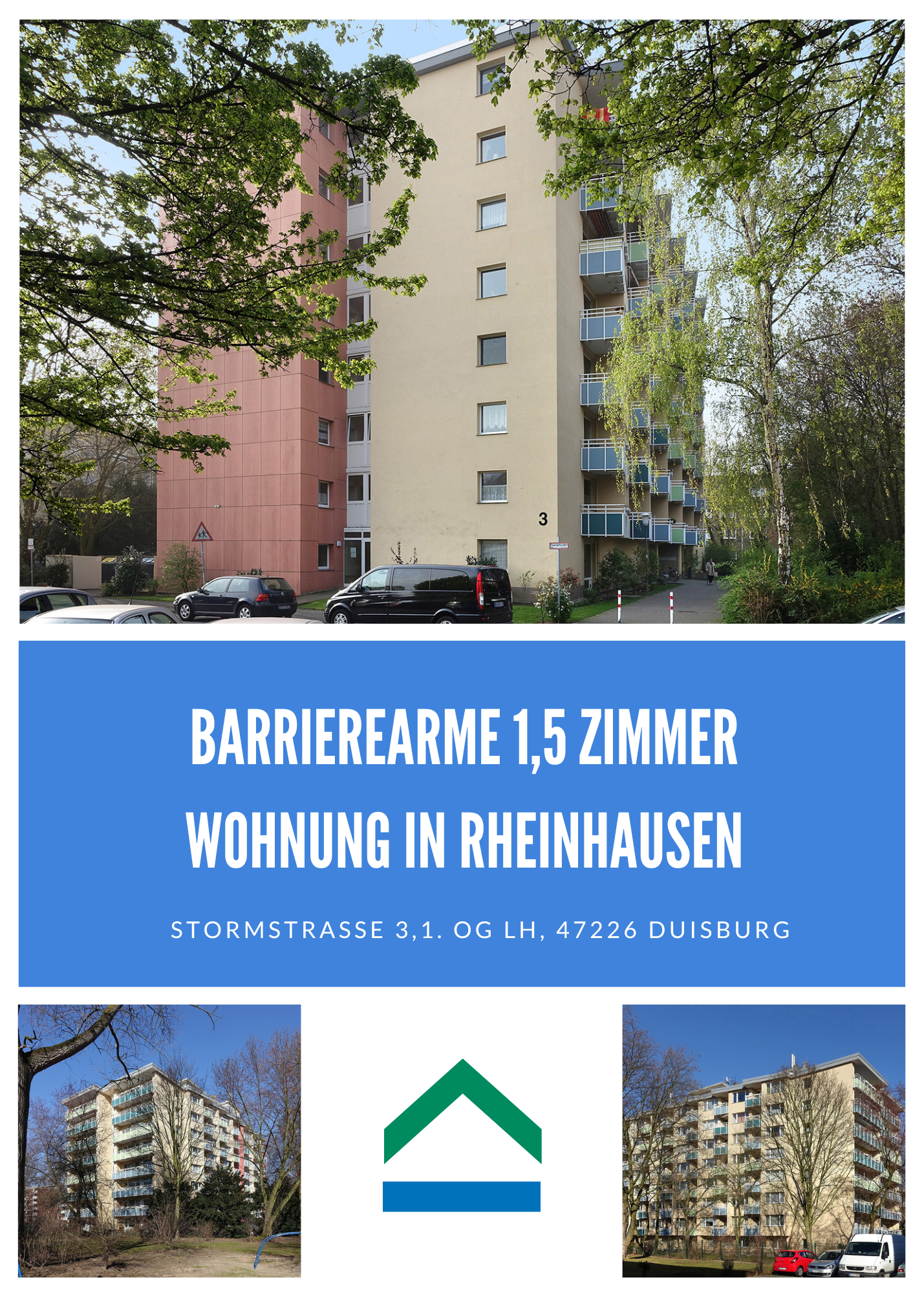 Ankommen! Barrierearme Wohnung in zentraler Lage für Senioren!, 47226 Duisburg, Etagenwohnung