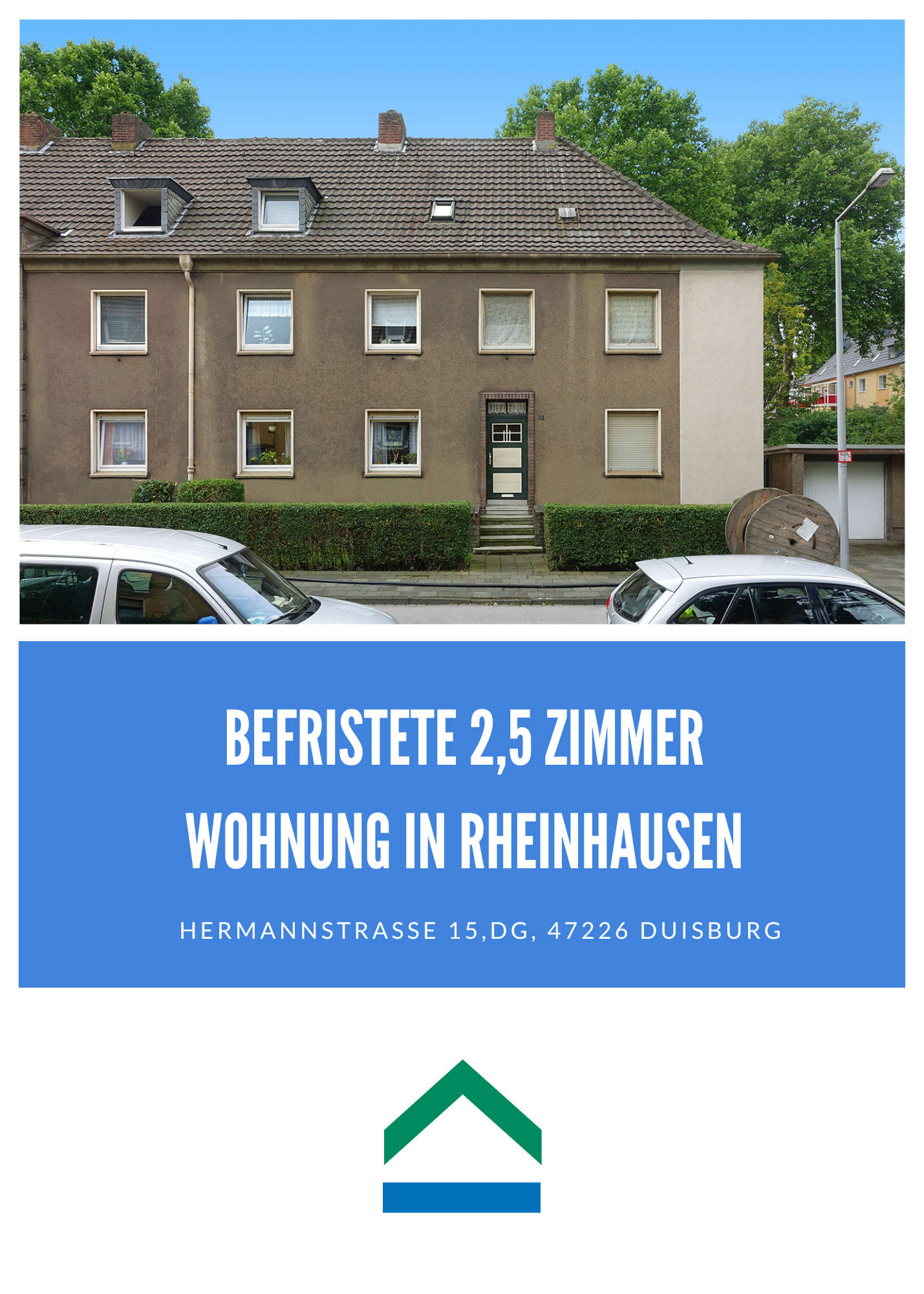 Befristete 2,5 Zimmerwohnung im Zentrum von Rheinhausen, 47226 Duisburg, Dachgeschosswohnung