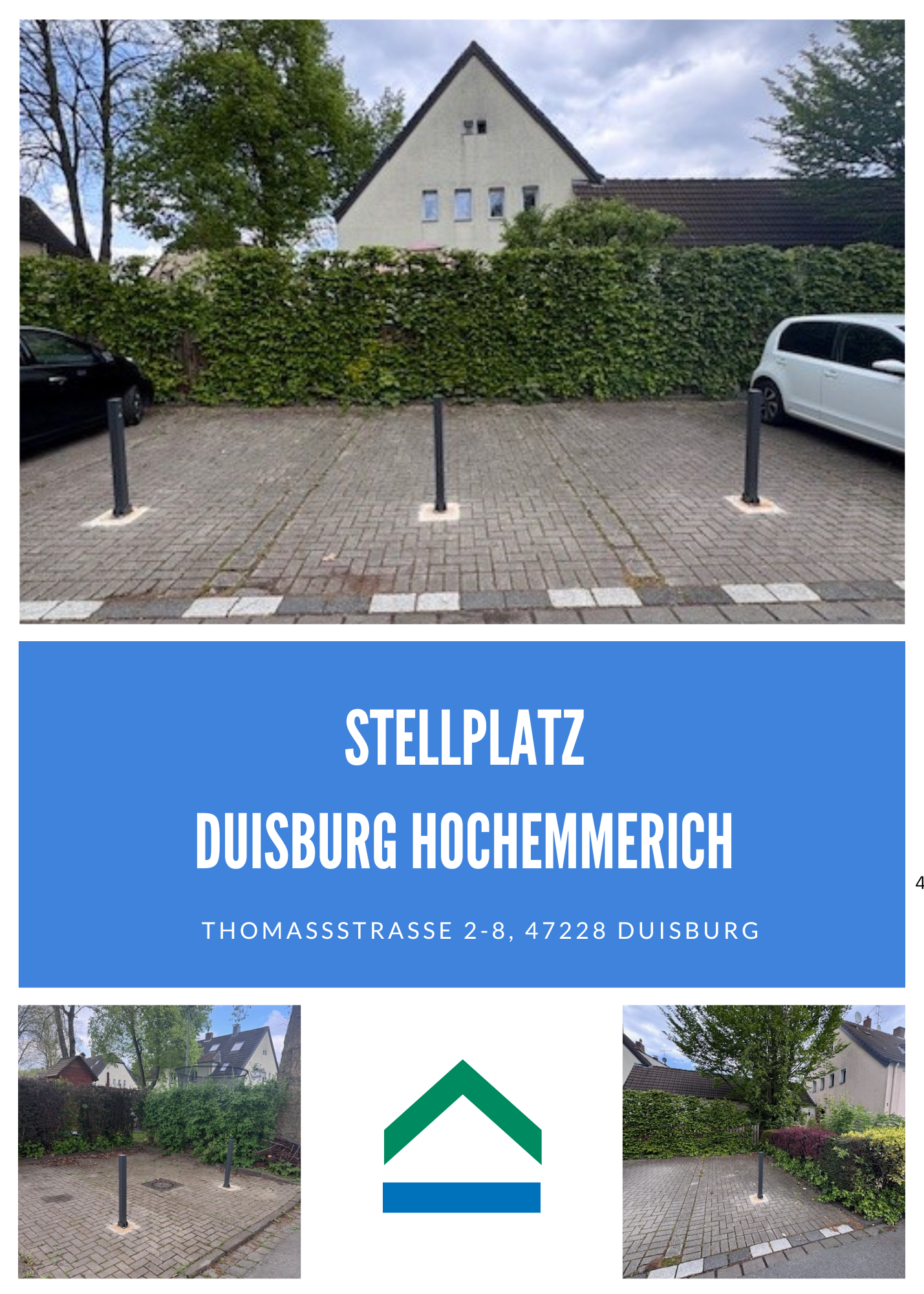 Stellplatz mit Poller – Duisburg Hochemmerich, 47228 Duisburg, Wohngrundstück