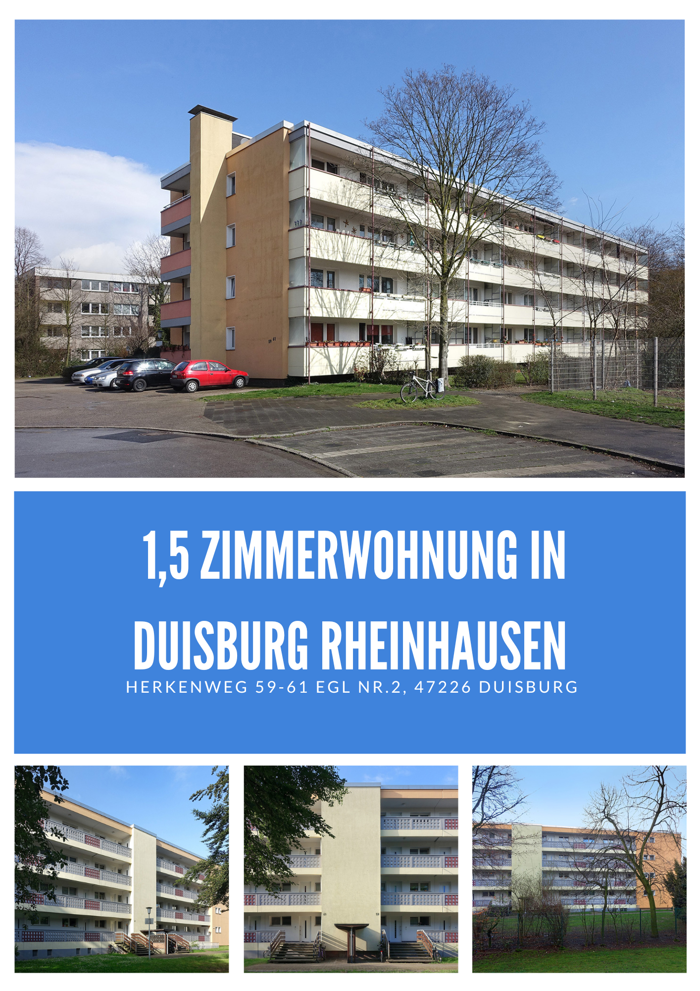 Modernisierte Singlewohnung im Grünen, 47226 Duisburg, Erdgeschosswohnung