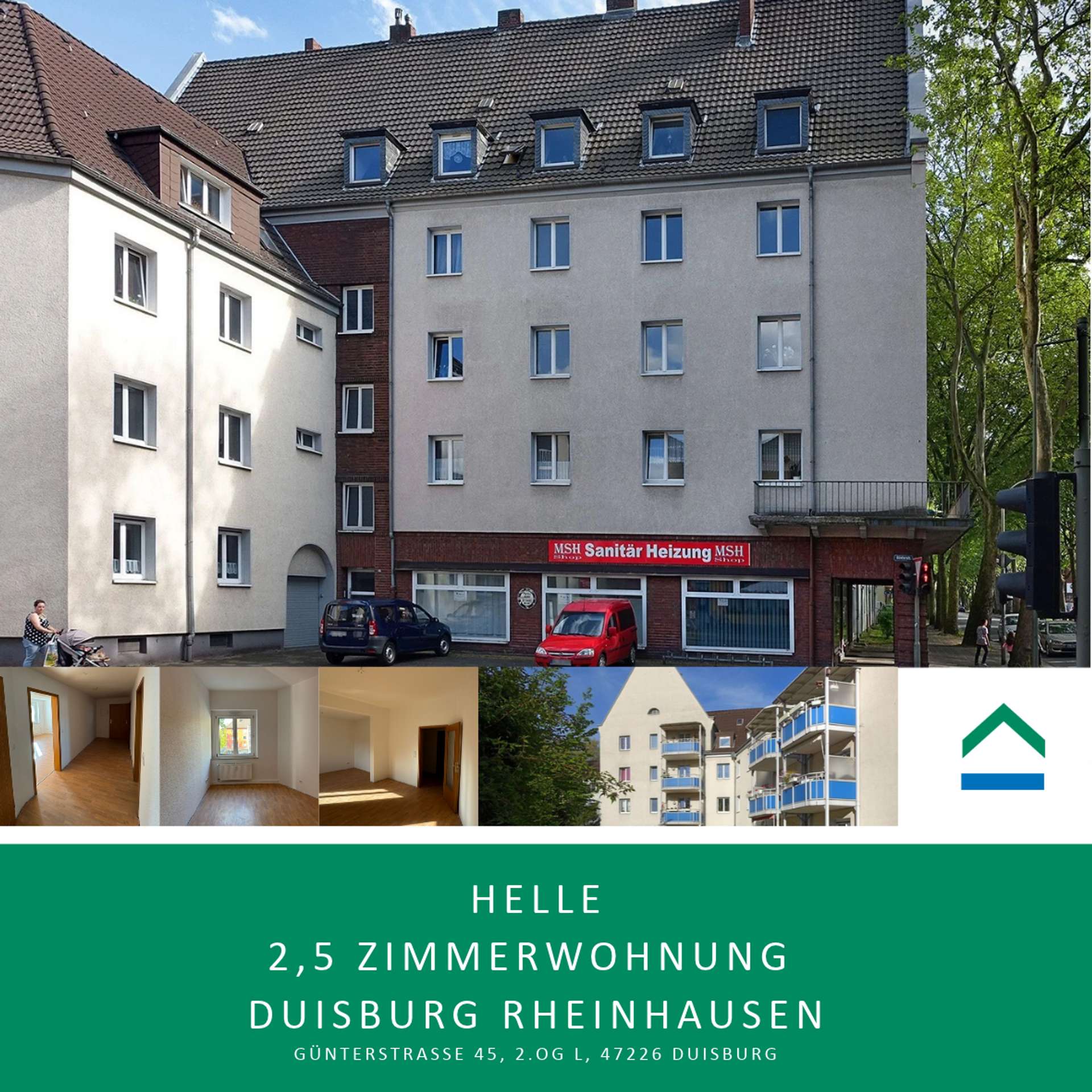 Helle 2,5 Zimmer Wohnung – Duisburg Rheinhausen, 47226 Duisburg, Etagenwohnung
