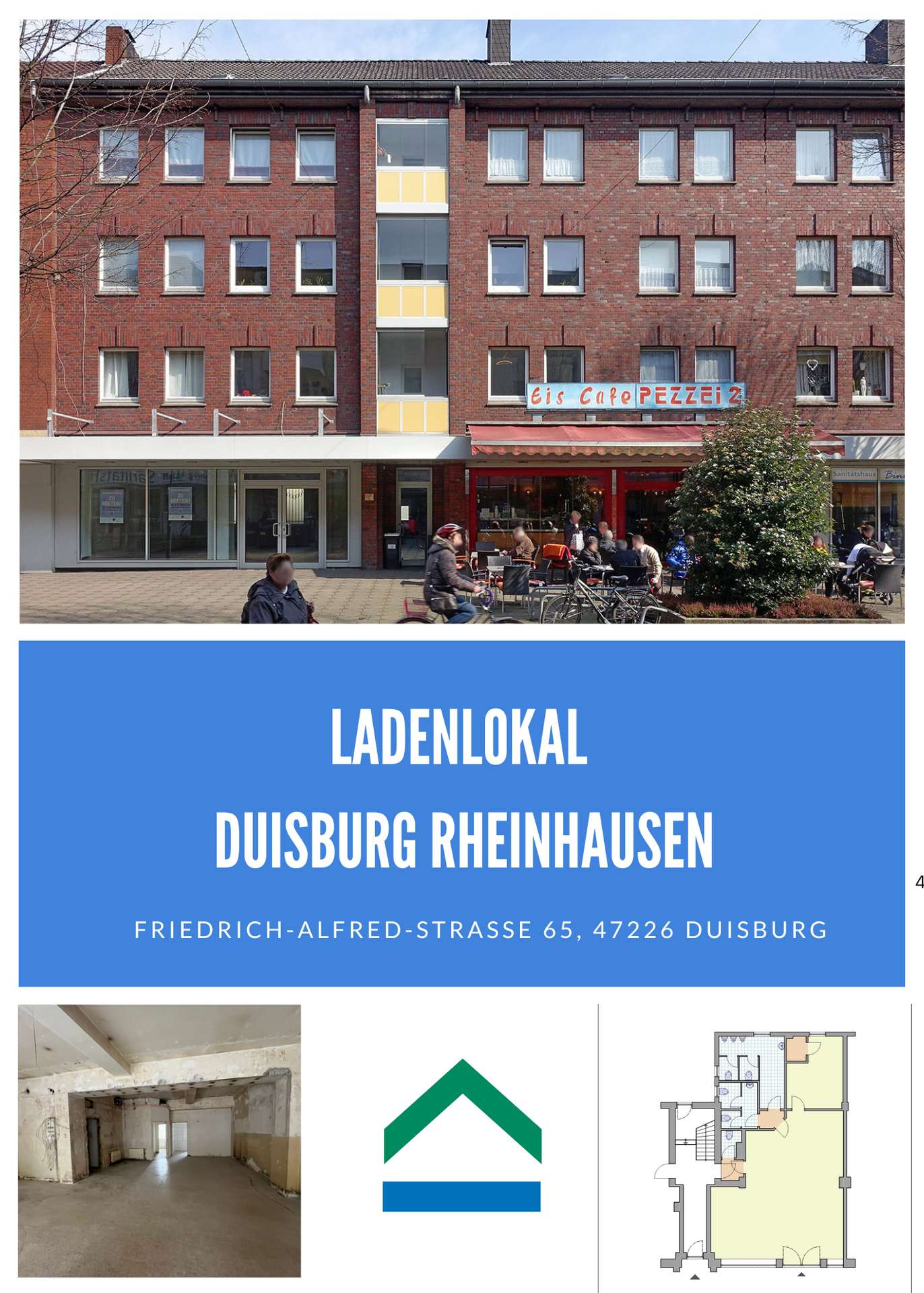 Ladenlokal in der Fußgängerzone von Duisburg Rheinhausen, 47226 Duisburg, Ladenfläche