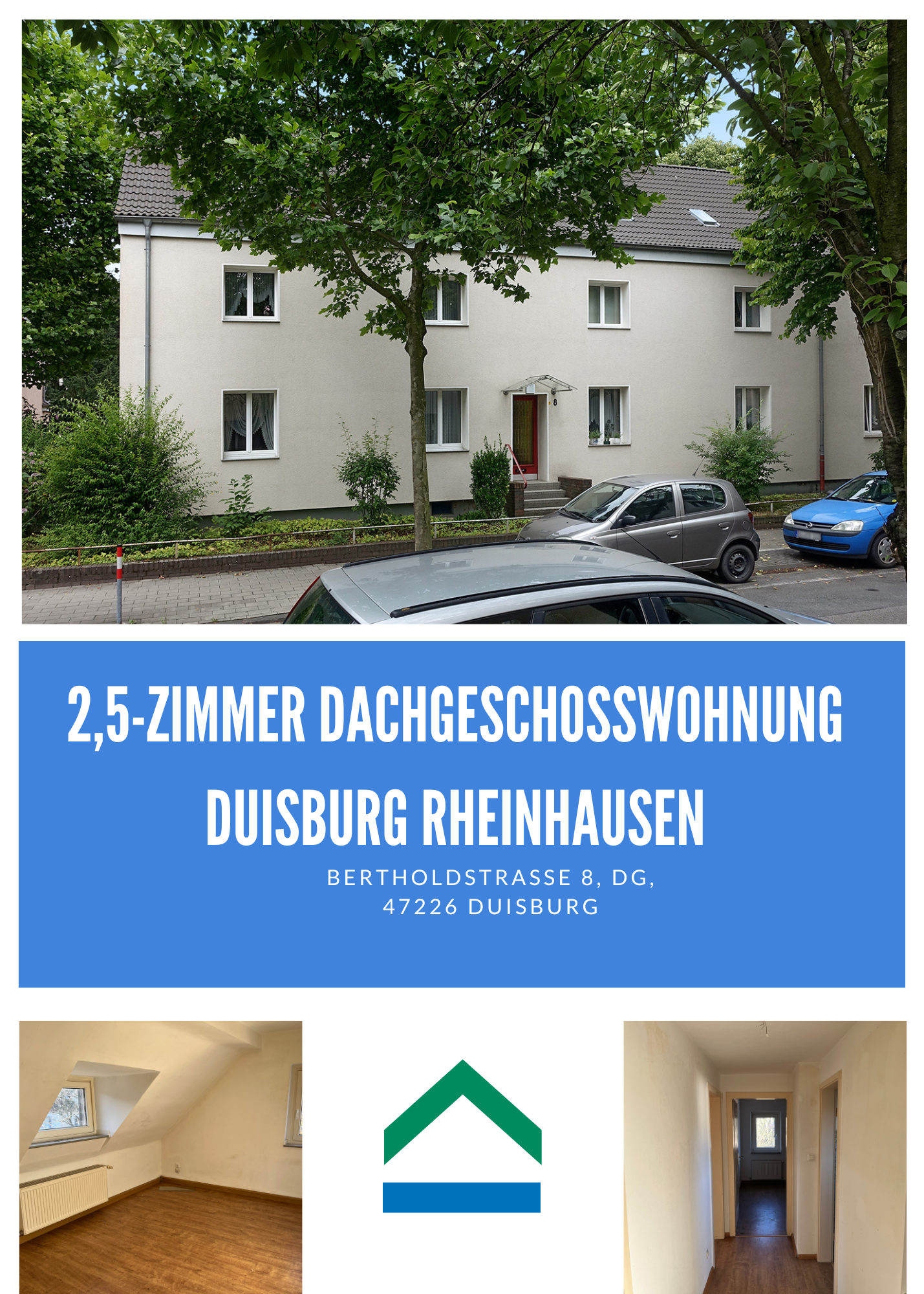 Günstig und dennoch zentral wohnen in Rheinhausen, 47226 Duisburg, Dachgeschosswohnung