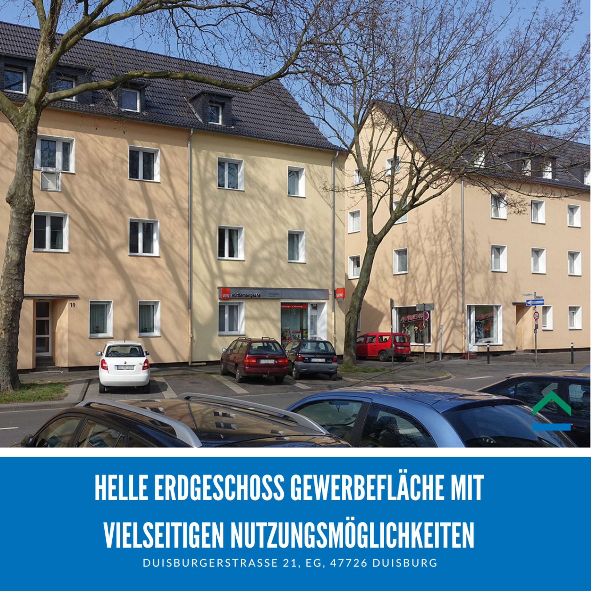 Helle Gewerbefläche im Erdgeschoss mit vielseitigen Nutzungsmöglichkeiten, 47226 DUisburg, Bürofläche