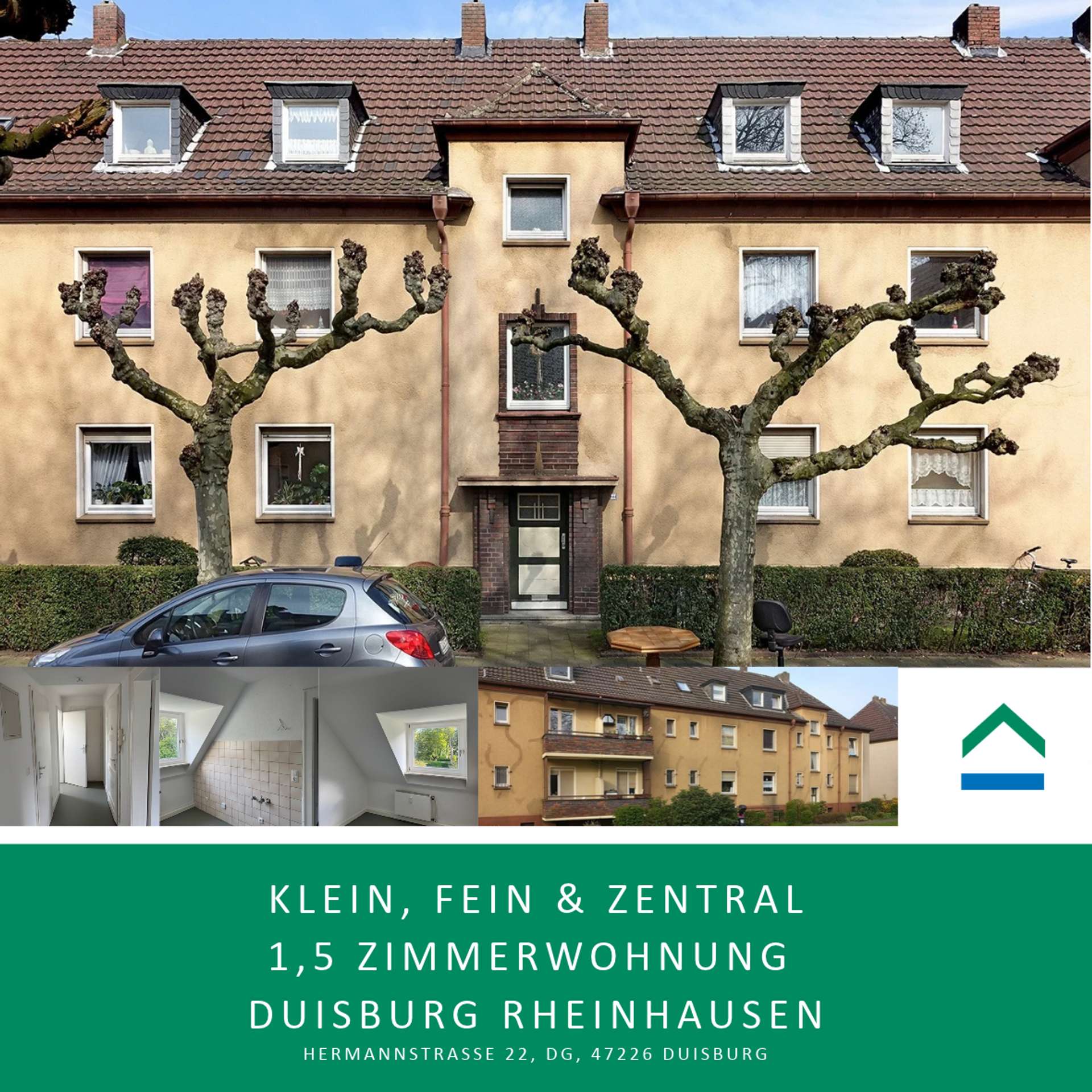 klein, fein & zentral – 1,5 Zimmerwohnung Duisburg Rheinhausen, 47226 Duisburg, Dachgeschosswohnung